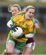 5 February 2017; Karen Gutherie of Donegal in action against Megan Glynn of Galway during the Lidl Ladies Football National League Round 2 match between Galway and Donegal at Tuam Stadium in Galway. Photo by Diarmuid Greene/Sportsfile