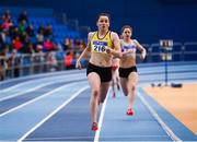 5 February 2017; Phil Healy of Bandon A.C., Co. Cork competing in the womens 400m during the Irish Life Health AAI Indoor Games at Sport Ireland National Indoor Arena in Abbotstown, Dublin. Photo by Eóin Noonan/Sportsfile
