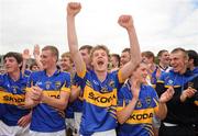 3 July 2011; Jason Lonergan, Tipperary, 22, and team-mates celebrate their side's victory. Munster GAA Football Minor Championship Final, Cork v Tipperary, Fitzgerald Stadium, Killarney, Co. Kerry. Picture credit: Stephen McCarthy / SPORTSFILE