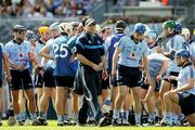 3 July 2011; Dublin manager Anthony Daly with his players before the match. Leinster GAA Hurling Senior Championship Final, Kilkenny v Dublin, Croke Park, Dublin. Picture credit: Brian Lawless / SPORTSFILE
