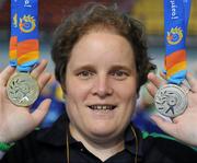 3 July 2011; Team Ireland's Carole Catling, Newtownabbey, Co. Antrim, who won a Gold and a Silver Medal during the Table Tennis Finals at the SEF Sport Training Halls, Peace & Friendship Stadium. 2011 Special Olympics World Summer Games, Athens, Greece. Picture credit: Ray McManus / SPORTSFILE