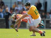 3 July 2011; Brian Mallon, Armagh, in action against Paddy Doherty, Antrim. Ulster GAA Hurling Senior Championship Final, Antrim v Armagh, Casement Park, Belfast, Co. Antrim. Picture credit: Pat Murphy / SPORTSFILE