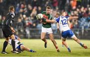 4 February 2017; Danny Kirby of Mayo in action against Gavin Doogan of Monaghan during the Allianz Football League Division 1 Round 1 match between Mayo and Monaghan at Elverys MacHale Park in Castlebar, Co Mayo. Photo by Stephen McCarthy/Sportsfile