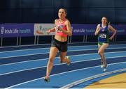 5 February 2017; Kerry O'Flaherty of Newcastle and District AC, Co Down, on her way to winning the senior women's 1500m during the Irish Life Health AAI Indoor Games at Sport Ireland National Indoor Arena in Abbotstown, Dublin. Photo by Sam Barnes/Sportsfile
