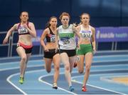 5 February 2017; Iseult O'Donnell of Raheny Shamrock AC, Co Dublin, competing in the senior women's 400m during the Irish Life Health AAI Indoor Games at Sport Ireland National Indoor Arena in Abbotstown, Dublin. Photo by Sam Barnes/Sportsfile
