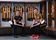 6 February 2017; Kilkenny goalkeeper Eóin Murphy, left, with team captain Mark Bergin pictured during the launch of Glanbia 2017 Kilkenny GAA Sponsorship at Nowlan Park in Kilkenny. Photo by Matt Browne/Sportsfile