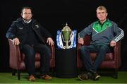 6 February 2017; In attendance at the 2017 Allianz Hurling League Launch in Croke Park are, from left, Wexford manager Davy Fitzgerald and Limerick manager John Kiely. This year, Allianz celebrates 25 years of sponsoring the Allianz Leagues. Visit www.allianz.ie for more information. Photo by Seb Daly/Sportsfile
