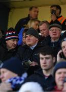 5 February 2017; Former Taoiseach Bertie Ahern, centre, relaxes before the Allianz Football League Division 1 Round 1 match between Cavan and Dublin at Kingspan Breffni Park in Cavan. Photo by Ray McManus/Sportsfile