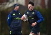 6 February 2017; Max Deegan of Leinster in action as head coach Leo Cullen looks on during squad training at Rosemount in UCD, Dublin. Photo by Cody Glenn/Sportsfile