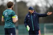 6 February 2017; Ireland head coach Joe Schmidt, right, in conversation with Iain Henderson during squad training at Carton House in Maynooth, Co. Kildare. Photo by Ramsey Cardy/Sportsfile