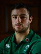 6 February 2017; Robbie Henshaw of Ireland poses for a portrait following a press conference at Carton House in Maynooth, Co. Kildare. Photo by Ramsey Cardy/Sportsfile