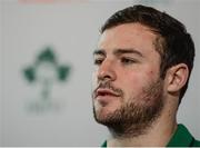 6 February 2017; Robbie Henshaw of Ireland during a press conference at Carton House in Maynooth, Co. Kildare. Photo by Eóin Noonan/Sportsfile