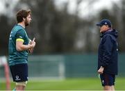 6 February 2017; Ireland's Iain Henderson, left, speaking to head coach Joe Schmit during squad training at Carton House in Maynooth, Co. Kildare. Photo by Eóin Noonan/Sportsfile