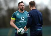 6 February 2017; Jack Conan, left, of Ireland speaking to Josh Van Der Flier during squad training at Carton House in Maynooth, Co. Kildare. Photo by Eóin Noonan/Sportsfile