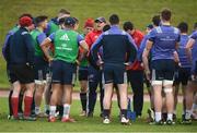 6 February 2017; Munster defence coach Jacques Nienaber speaks to his players during squad training at the University of Limerick. Photo by Diarmuid Greene/Sportsfile