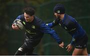 6 February 2017; Joey Carbery of Leinster in action against team-mate Jamison Gibson-Park during squad training at Rosemount in UCD, Dublin. Photo by Cody Glenn/Sportsfile