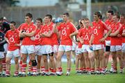 3 July 2011; Cork players stand together during the cup presentation. Munster GAA Football Minor Championship Final, Cork v Tipperary, Fitzgerald Stadium, Killarney, Co. Kerry. Picture credit: Diarmuid Greene / SPORTSFILE