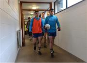 5 February 2017; Conor Devaney, left, Niall McInerney, centre, and Ciarain Murtagh of Roscommon leavinf the changing rooms before the Allianz Football League Division 1 Round 1 match between Tyrone and Roscommon at Healy Park in Omagh, Co. Tyrone. Photo by Oliver McVeigh/Sportsfile