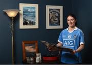 7 February 2017; Dublin ladies footballer Sinéad Aherne was in Dublin city centre today to launch AIG Insurance’s new home insurance offer which will give customers 12 months cover for the price of 10 plus all new car and home customers will receive a One4all voucher up to the value of €60. Go to www.aig.ie/dubs or call 1890 50 27 27 for a quote.  Photo by Seb Daly/Sportsfile