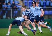 7 February 2017; Conor Dunne of Castleknock College is tackled by Edward Kelly of St Michael’s College during the Bank of Ireland Leinster Schools Junior Cup Round 1 match between St Michael’s College and Castleknock College at Donnybrook Stadium in Dublin. Photo by Ramsey Cardy/Sportsfile