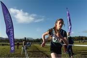 7 February 2017; Saoirse O'Brien, age 14, from Sacred Heart School, Westport, Co Mayo, on her way to winning the Intermediate girls 3000m during the Irish Life Health Connacht Schools Cross Country at Calry Community Park in Sligo. Photo by David Maher/Sportsfile