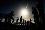 7 February 2017; A general view during the Intermediate girls 3000m final during the Irish Life Health Connacht Schools Cross Country at Calry Community Park in Sligo. Photo by David Maher/Sportsfile