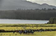 7 February 2017; A general view during the minor boys 2000m final during the Irish Life Health Connacht Schools Cross Country at Calry Community Park in Sligo. Photo by David Maher/Sportsfile