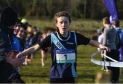 7 February 2017; Rosin O'Brien, age 13, from Sacred Heart School, Westport, Co Mayo, after winning the minor Girls 2000m final during the Irish Life Health Connacht Schools Cross Country at Calry Community Park in Sligo. Photo by David Maher/Sportsfile