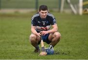 7 February 2017; A dejected Paddy Reilly of Dublin Institute of Technology at the final whistle of the Independent.ie HE GAA Fitzgibbon Cup Group A Round 3 match between Dublin Institute of Technology and Mary Immaculate College Limerick at Parnells GAA Club in Coolock, Dublin. Photo by Cody Glenn/Sportsfile