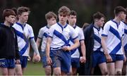 7 February 2017; St Andrew’s College players leave the field dejected following the Bank of Ireland Leinster Schools Junior Cup Round 1 match between Wesley College and St Andrew’s College at Anglesea Road in Dublin. Photo by Sam Barnes/Sportsfile