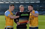8 February 2017; Dublin footballer and All-Ireland winner Paul Flynn, mental health advocate Alan O’Mara, legendary GAA commentator Mícheál Ó Muircheartaigh, Pieta House Chief Clinical Officer Cindy O’Connor and Árd Stiúrthoir of the GAA Paraic Duffy gathered at Croke Park today to launch the new Pieta House suicide bereavement services brochure. The brochure is to publicise that Pieta House now offers suicide bereavement counselling and the free 24-hour suicide helpline 1800 247 247 in addition to counselling for those in suicidal crisis and people who self-harm. For more information, visit www.pieta.ie. Pictured are, from left, Paul Flynn, Mícheál Ó Muircheartaigh, and Alan O'Mara. Croke Park in Dublin. Photo by Piaras Ó Mídheach/Sportsfile