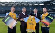8 February 2017; Dublin footballer and All-Ireland winner Paul Flynn, mental health advocate Alan O’Mara, legendary GAA commentator Mícheál Ó Muircheartaigh, Pieta House Chief Clinical Officer Cindy O’Connor and Árd Stiúrthoir of the GAA Paraic Duffy gathered at Croke Park today to launch the new Pieta House suicide bereavement services brochure. The brochure is to publicise that Pieta House now offers suicide bereavement counselling and the free 24-hour suicide helpline 1800 247 247 in addition to counselling for those in suicidal crisis and people who self-harm. For more information, visit www.pieta.ie. Pictured are, from left, Paul Flynn, Mícheál Ó Muircheartaigh, Paraic Duffy and Alan O'Mara. Croke Park in Dublin. Photo by Piaras Ó Mídheach/Sportsfile