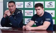 8 February 2017; Dave Heffernan, right, of Connacht with head coach Pat Lam during a press conference at the Sportsground in Galway. Photo by Matt Browne/Sportsfile