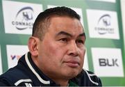 8 February 2017; Connacht head coach Pat Lam during a press conference at the Sportsground in Galway. Photo by Matt Browne/Sportsfile