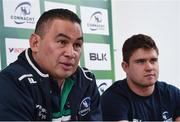 8 February 2017; Connacht head coach Pat Lam, left, with Connacht player Dave Heffernan during a press conference at the Sportsground in Galway. Photo by Matt Browne/Sportsfile