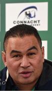 8 February 2017; Connacht head coach Pat Lam during a press conference at the Sportsground in Galway. Photo by Matt Browne/Sportsfile