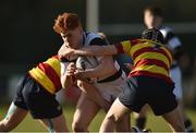 8 February 2017; Harry Murray of Belvedere College is tackled by Zach Evans of Temple Carrig during the Bank of Ireland Leinster Schools Junior Cup Round 1 match between Belvedere College and Temple Carrig at Coolmine RFC in Coolmine, Dublin. Photo by David Maher/Sportsfile