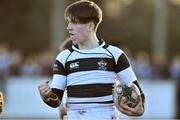 8 February 2017; Simon Murphy of Belvedere College celebrates after scoring his sides fifth try during the Bank of Ireland Leinster Schools Junior Cup Round 1 match between Belvedere College and Temple Carrig at Coolmine RFC in Coolmine, Dublin. Photo by David Maher/Sportsfile