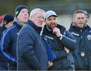 8 February 2017; UCD manager John Divilly, second from right, along with selector Tim Healy, left, and Brian Mullins, behind, during the Independent.ie HE GAA Sigerson Cup Quarter-Final match between Ulster University and UCD at Jordanstown in Belfast. Photo by Oliver McVeigh/Sportsfile