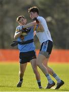 8 February 2017; Andy McDonnell of UCD in action against Niall McKeever of Ulster University during the Independent.ie HE GAA Sigerson Cup Quarter-Final match between Ulster University and UCD at Jordanstown in Belfast. Photo by Oliver McVeigh/Sportsfile
