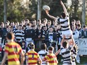 8 February 2017;  Belvedere College supporters look on during the Bank of Ireland Leinster Schools Junior Cup Round 1 match between Belvedere College and Temple Carrig at Coolmine RFC in Coolmine, Dublin. Photo by David Maher/Sportsfile