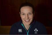 8 February 2017; Paula Fitzpatrick of Ireland poses for a portrait after a women's rugby press conference at the Sandymount Hotel in Sandymount, Dublin. Photo by Piaras Ó Mídheach/Sportsfile