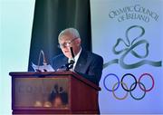 9 February 2017; Billy Kennedy, Honorary Treasurer, Olympic Council of Ireland, during the Olympic Council of Ireland EGM at the Conrad Hotel in Dublin. Photo by Brendan Moran/Sportsfile