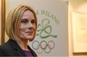 9 February 2017; New Olympic Council of Ireland President Sarah Keane after the Olympic Council of Ireland EGM at the Conrad Hotel in Dublin. Photo by Seb Daly/Sportsfile