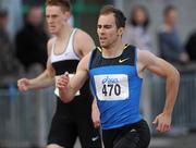 8 July 2011; Joe Dowling, DSD AC, on his way to winning the Men's 400m, at the Clonliffe 125 Track and Field Grand Prix. Morton Stadium, Santry, Co. Dublin. Picture credit: Brian Lawless / SPORTSFILE