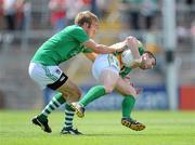 9 July 2011; Ken Casey, Offaly, in action against Shane Gallagher, Limerick. GAA Football All-Ireland Senior Championship Qualifier Round 2, Limerick v Offaly, Gaelic Grounds, Limerick. Picture credit: Stephen McCarthy / SPORTSFILE