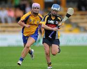 9 July 2011; Shelly Farrell, Kilkenny, in action against Aisling Hannon, Clare. All Ireland Senior Camogie Championship in association with RTE Sport, Kilkenny v Clare, Nowlan Park, Kilkenny. Picture credit: Matt Browne / SPORTSFILE