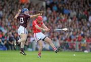 9 July 2011; Brian Murphy, Cork, in action against Damien Hayes, Galway. GAA Hurling All-Ireland Senior Championship Phase 3, Cork v Galway, Gaelic Grounds, Limerick. Picture credit: Stephen McCarthy / SPORTSFILE