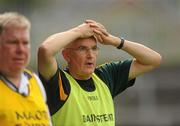 9 July 2011; Leitrim manager Mickey Moran reacts on the sideline. GAA Football All-Ireland Senior Championship Qualifier Round 2, Down v Leitrim, Pairc Esler, Newry, Co. Down. Picture credit: Oliver McVeigh / SPORTSFILE