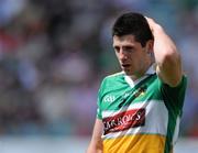 9 July 2011; A dejected Padraig Bracken, Offaly, after the game. GAA Football All-Ireland Senior Championship Qualifier Round 2, Limerick v Offaly, Gaelic Grounds, Limerick. Picture credit: Stephen McCarthy / SPORTSFILE